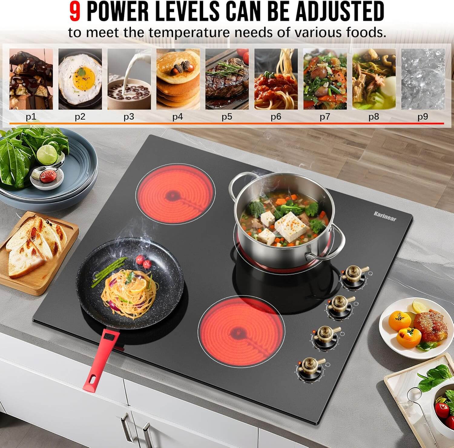 4 burner electric cooktop