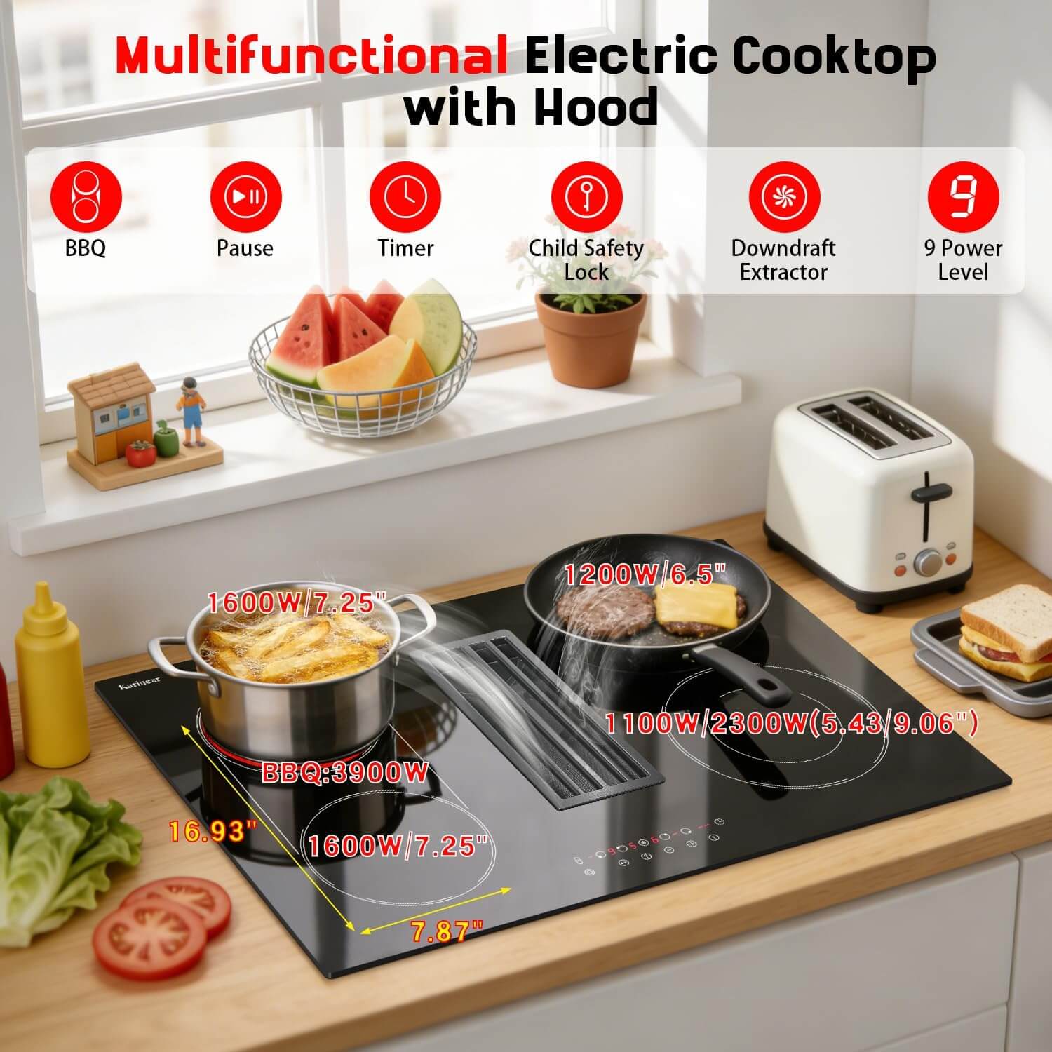 Downdraft Electric Cooktop