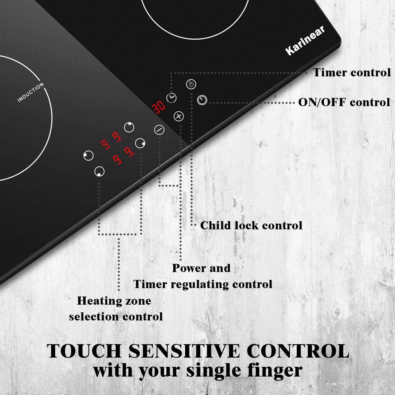 Nice elegant and sleek appearance, compact and built-in design it is, the ECOTHOUCH induction cooktop 3 burner offers you the perfect option of an attractive look for any counter top and kitchenette. 