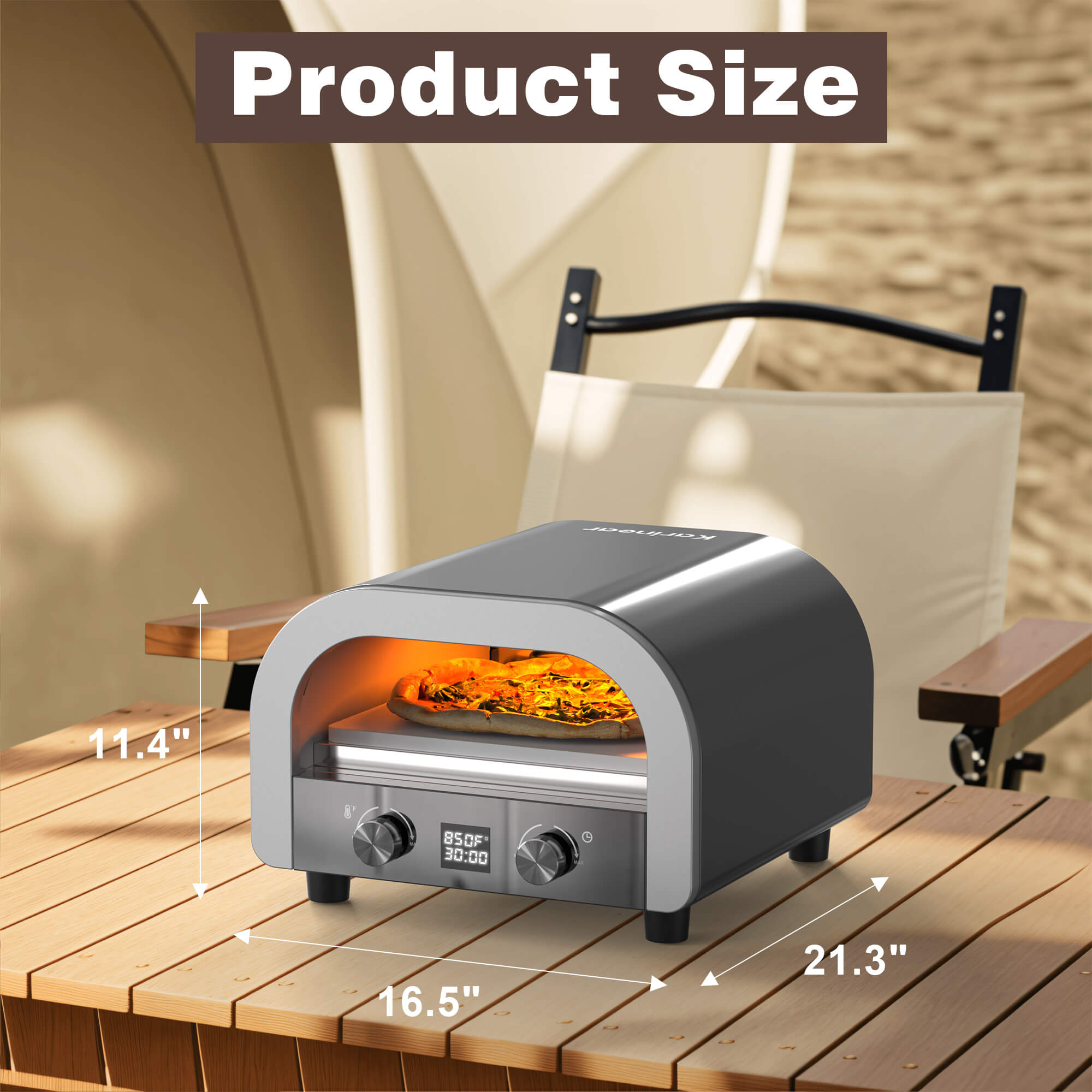 pizza in an electric oven