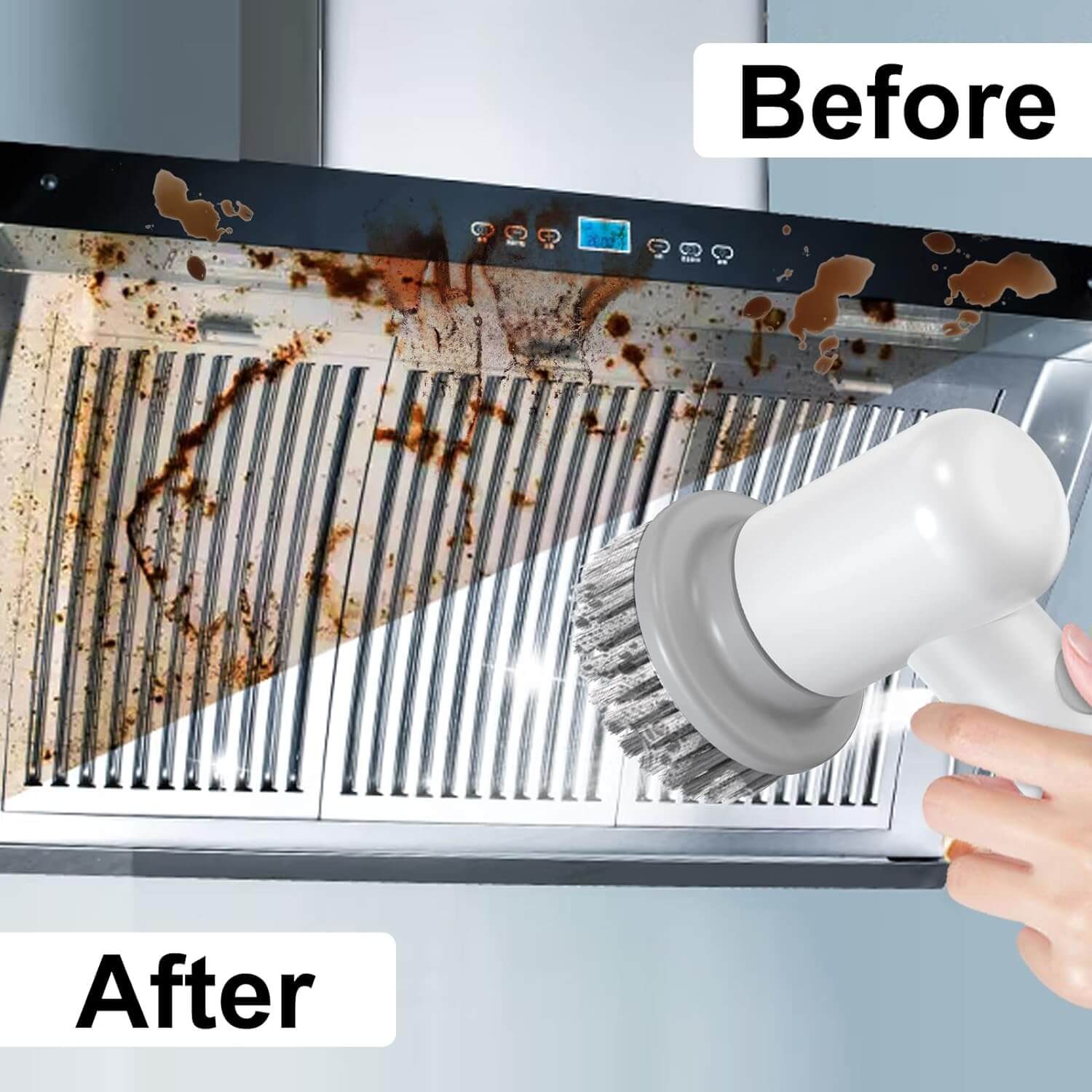 Karinear Electric Spin Scrubber With 4 Replaceable Brush Heads