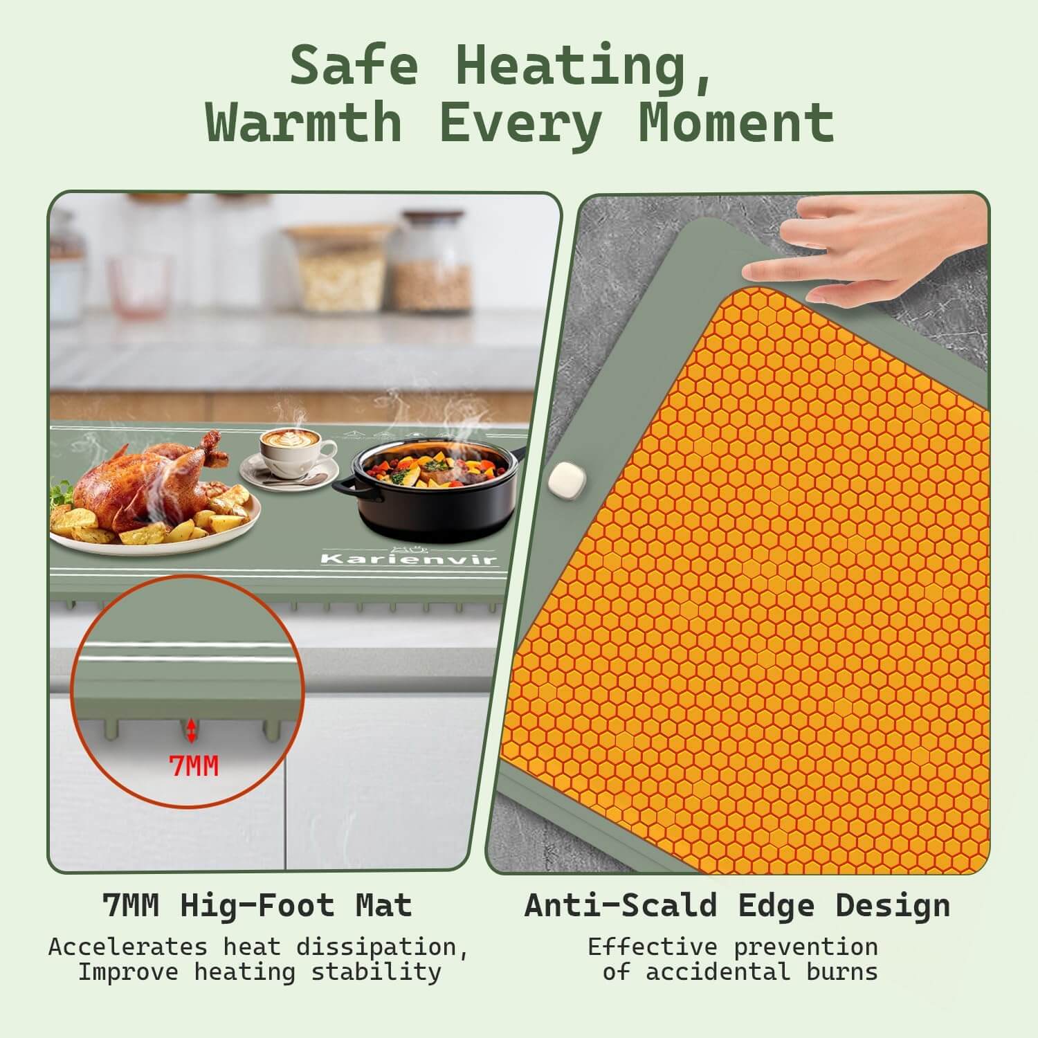 Food Warming Mat - Electric Warming Tray for Parties Home Travel