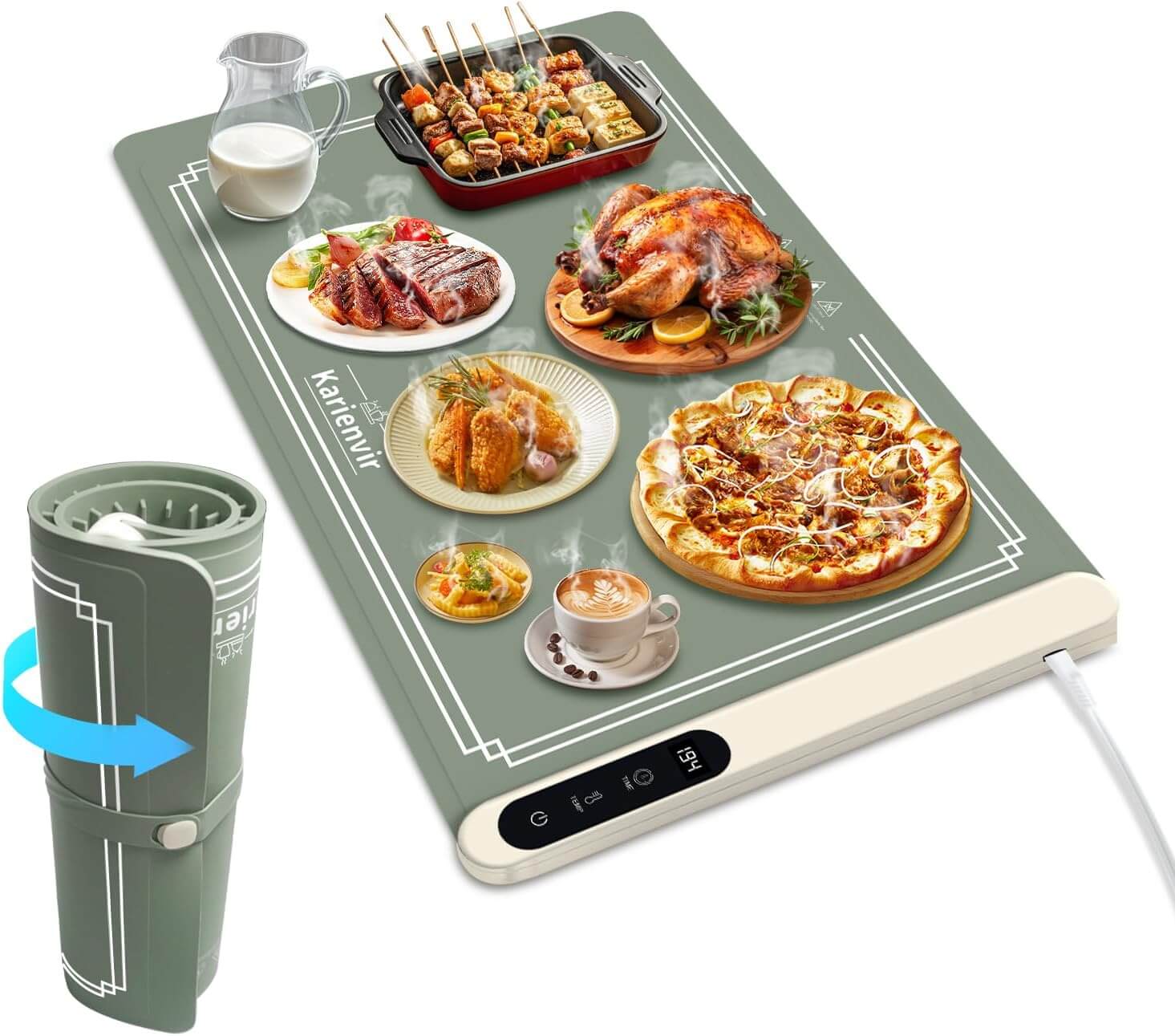 Food Warming Mat - Electric Warming Tray for Parties Home Travel