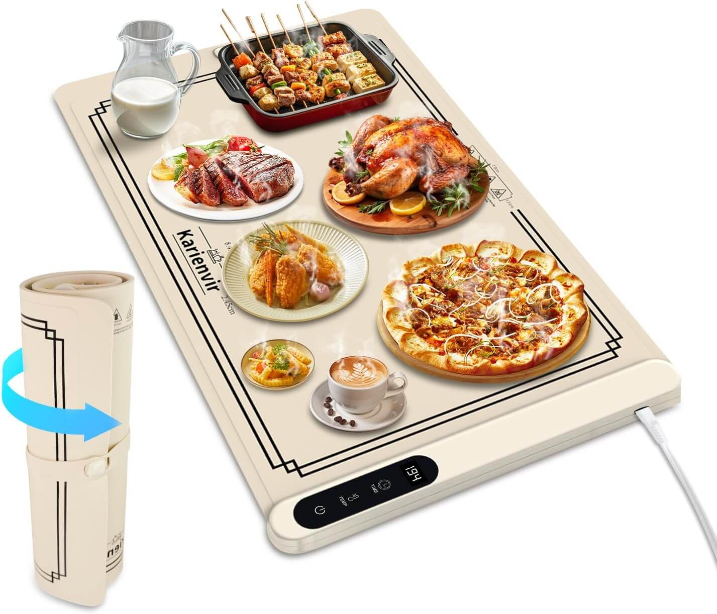 Food Warming Mat - Electric Warming Tray for Parties Home Travel