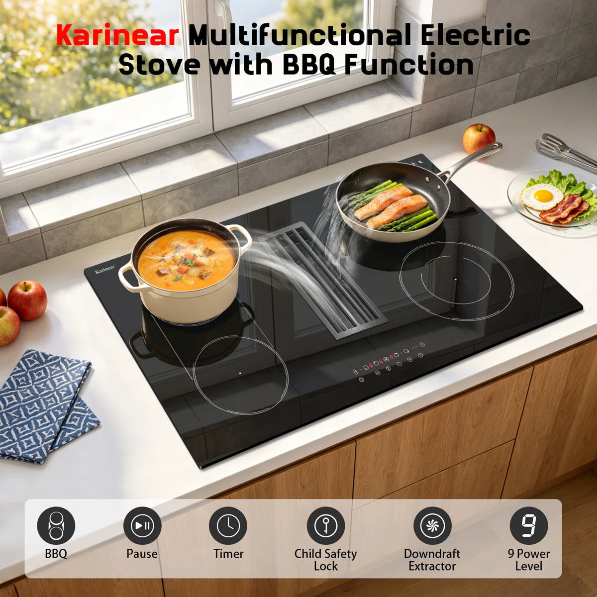Downdraft Electric Cooktop