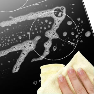 Non-stick glass surface is easy to clean.