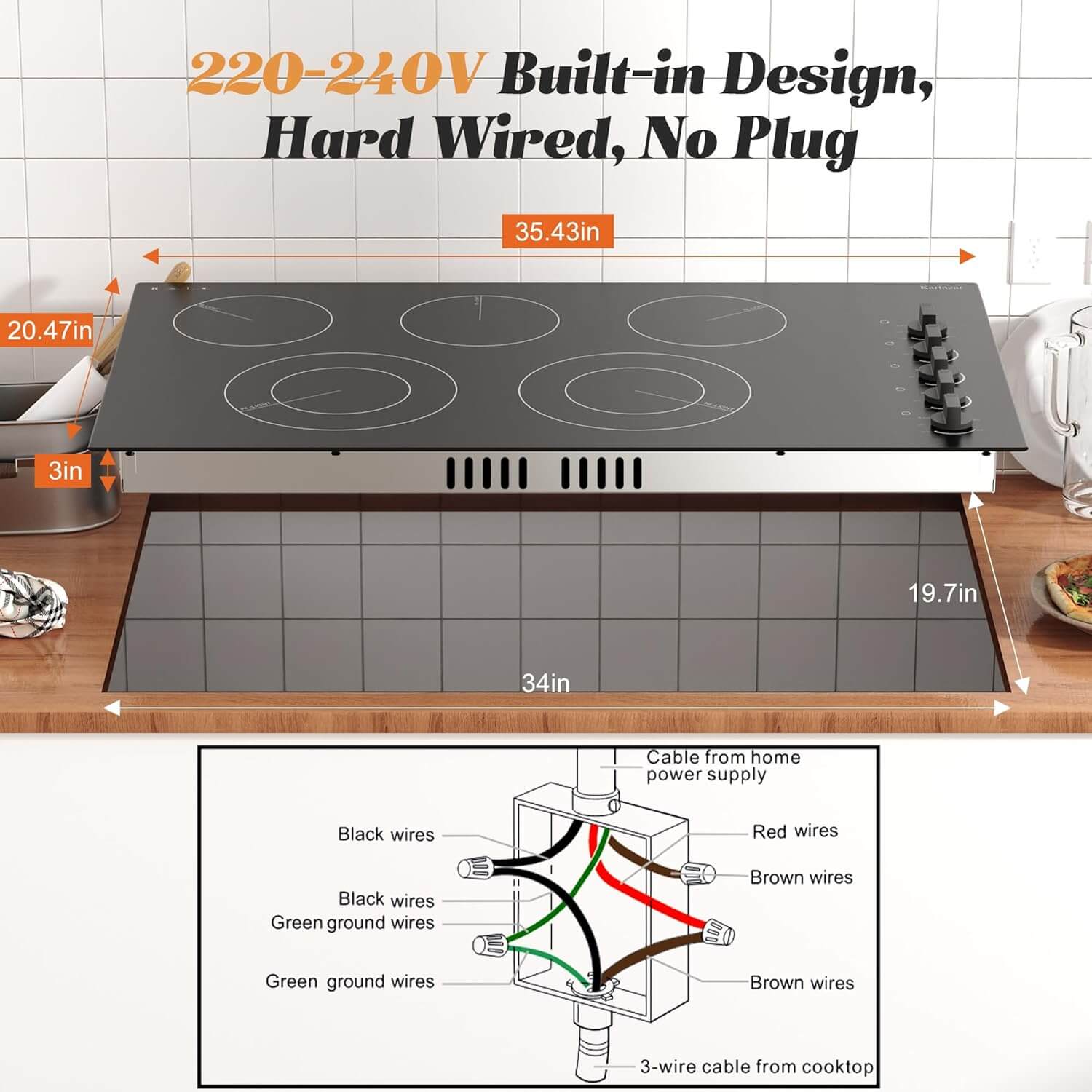 5 Burner Electric Cooktop