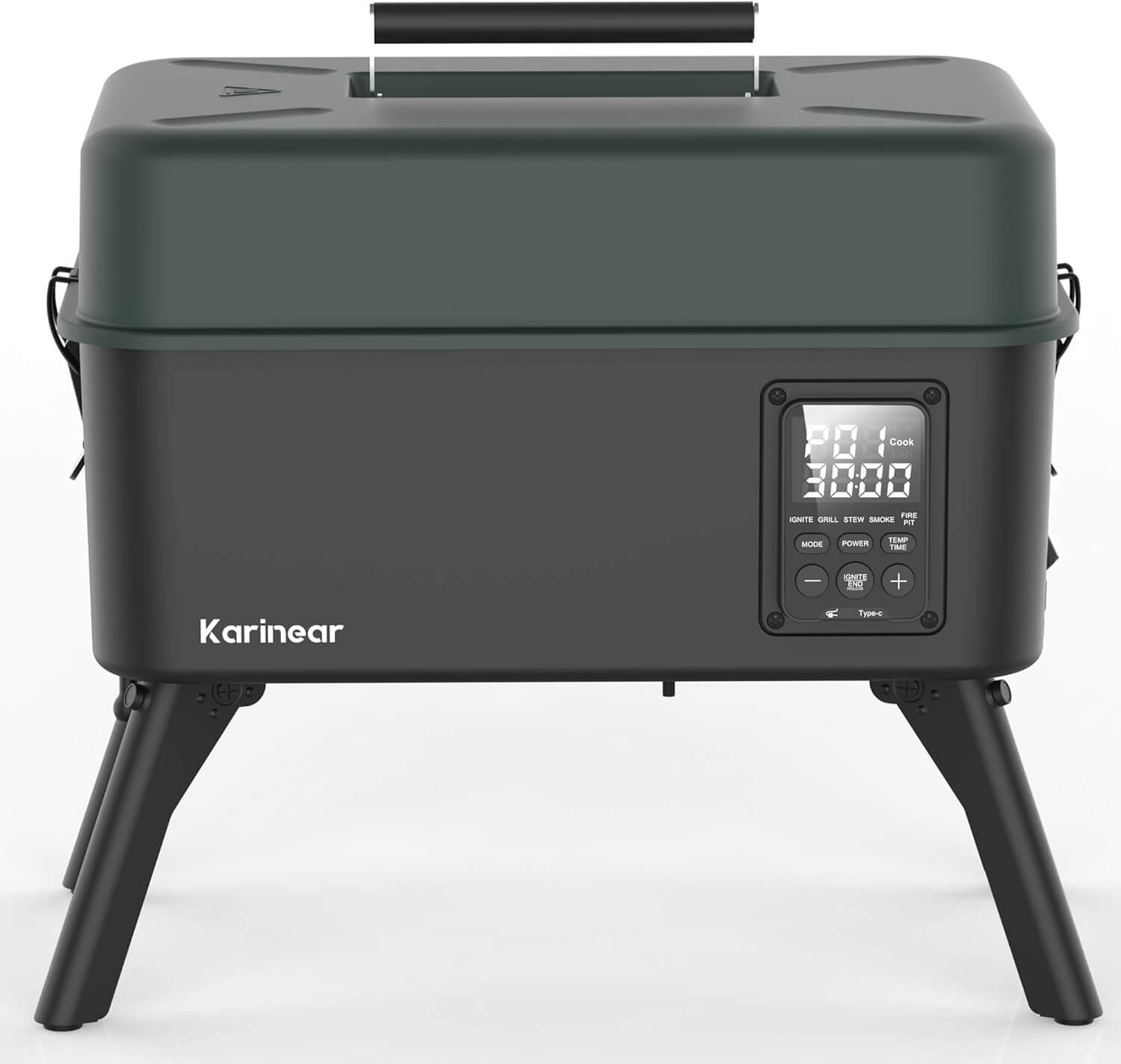 Karinear Woodfire Electric Outdoor Grill With Pellets and Digital Probe