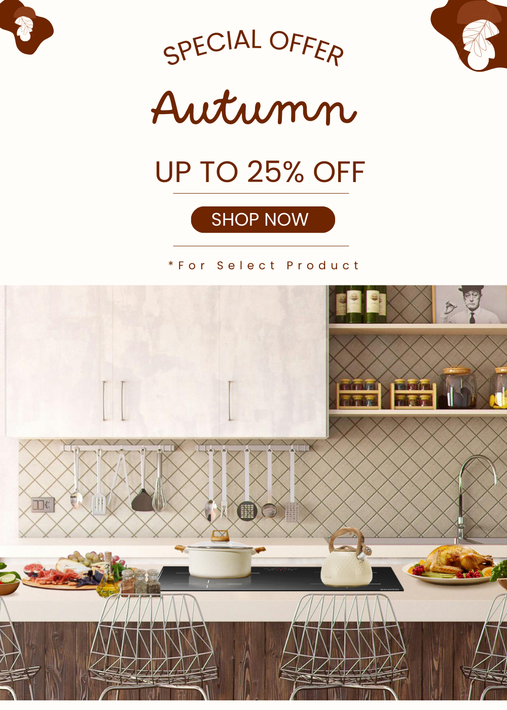 25%off for electric cooktop