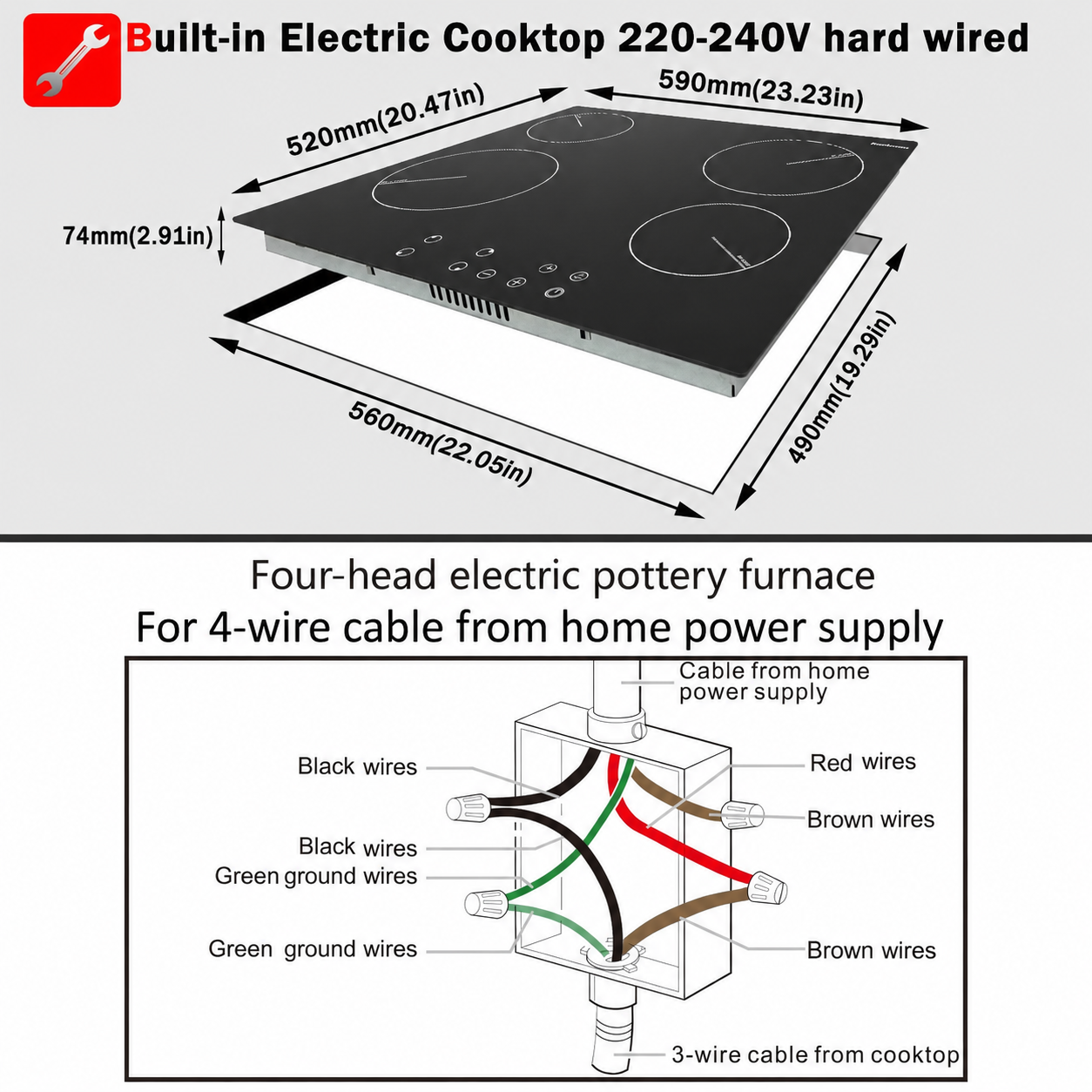 Electric Cooktop 24 Inch