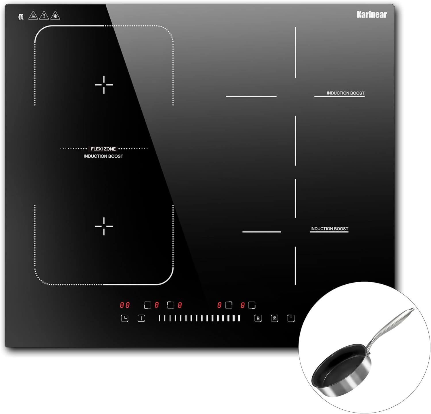 induction cooktop with cookware