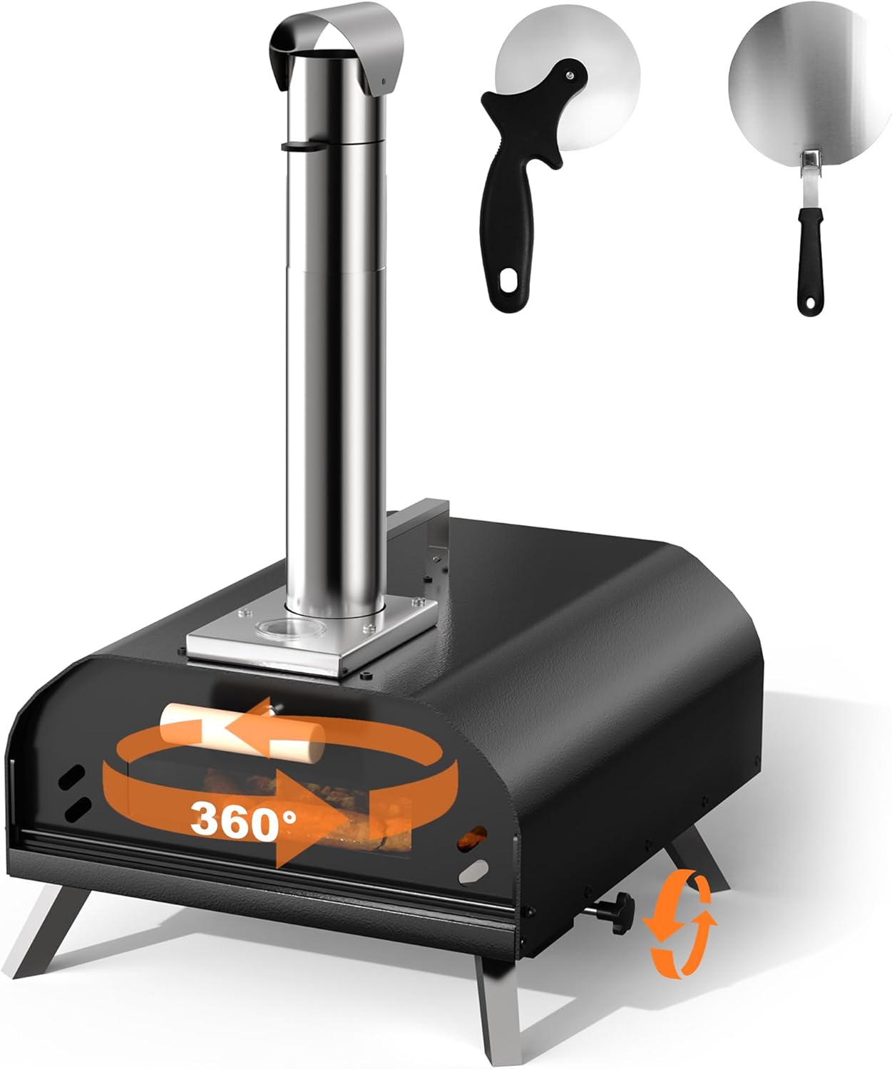 Karinear Outdoor Pizza Oven With Pizza Peel and Pizza Cutter