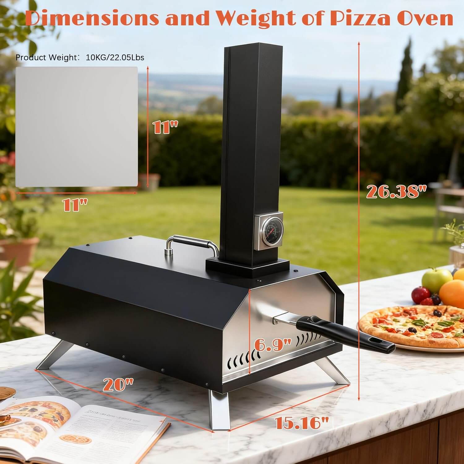 Karinear Wood Pellet Pizza Oven For Outdoor