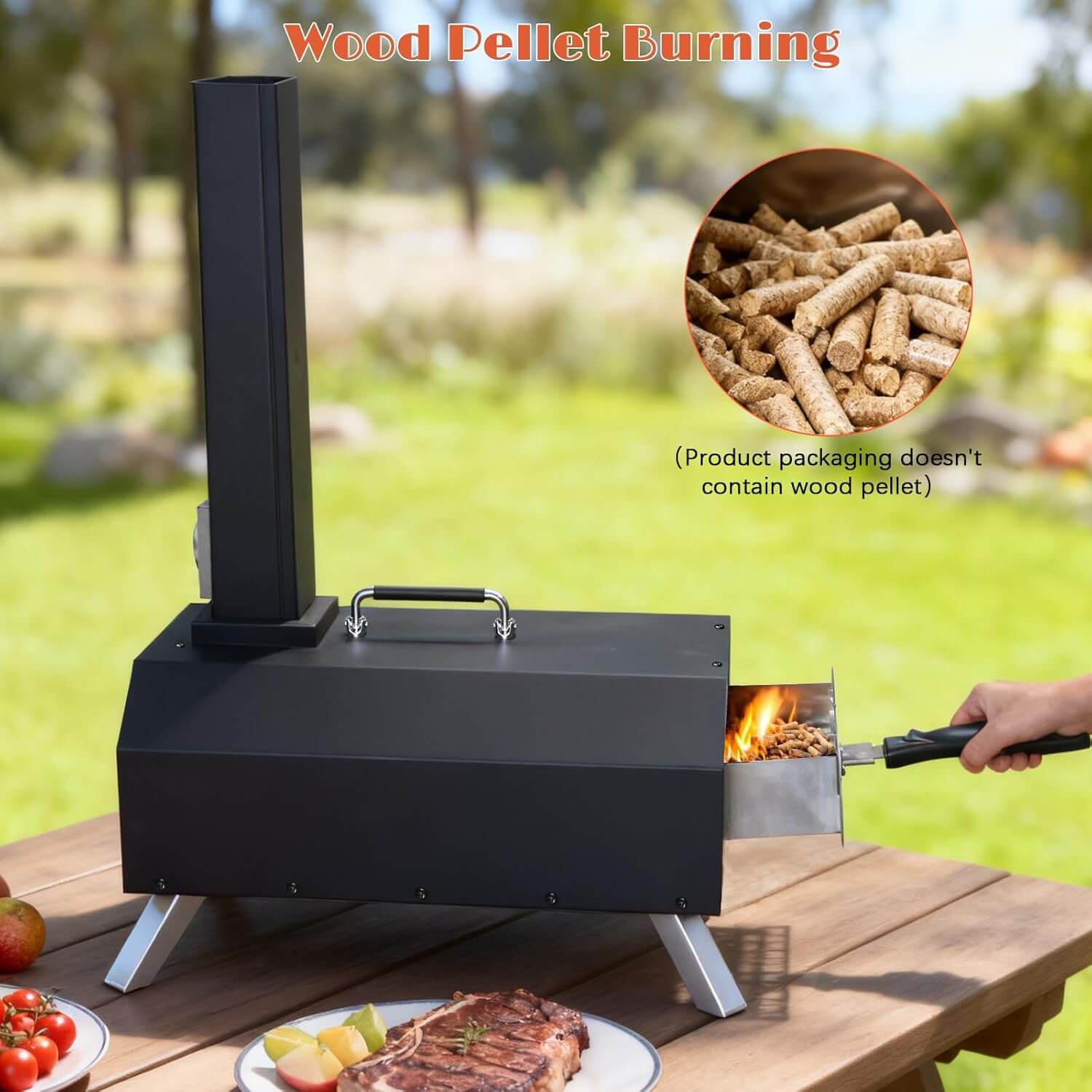 Karinear Wood Pellet Pizza Oven For Outdoor