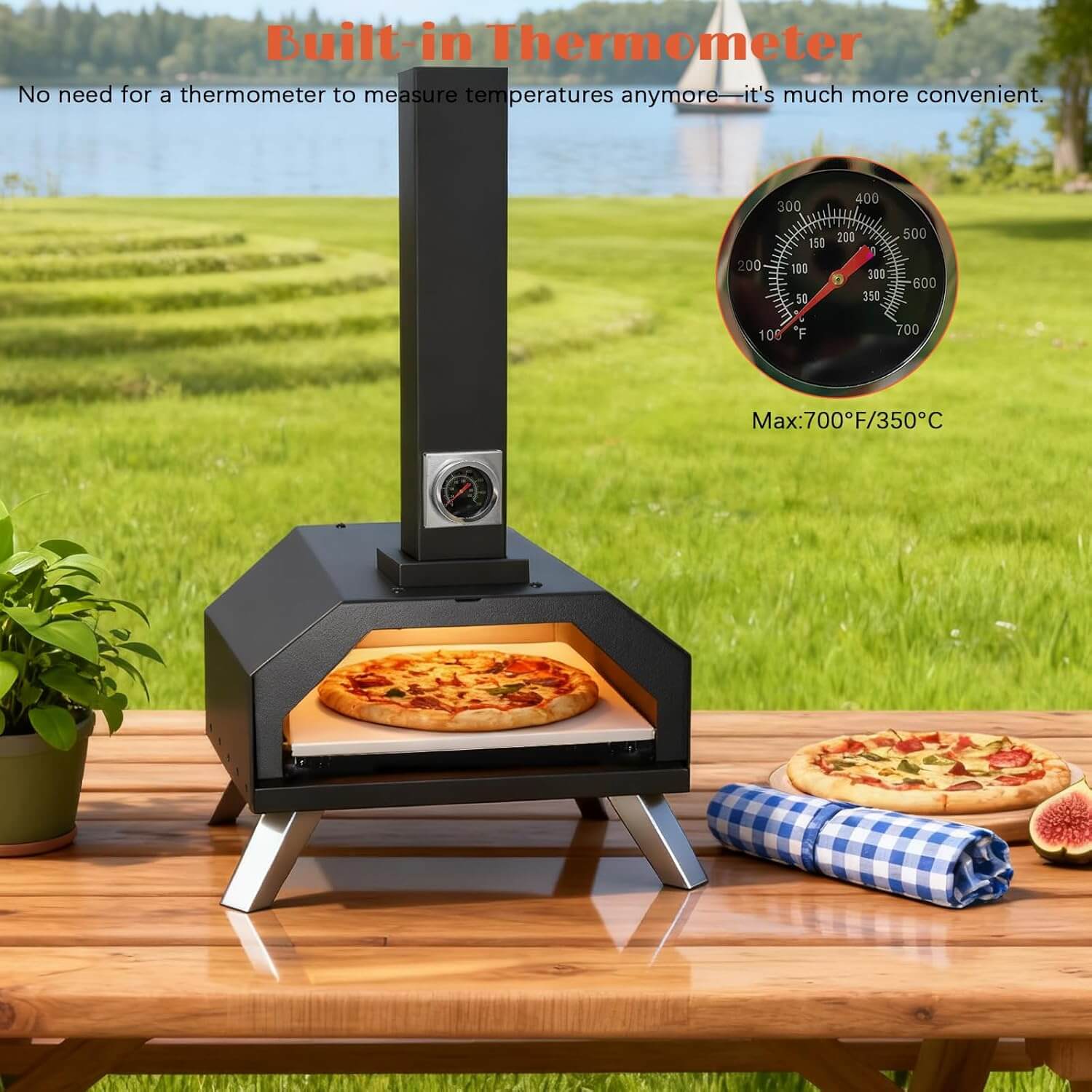 Karinear Wood Pellet Pizza Oven For Outdoor