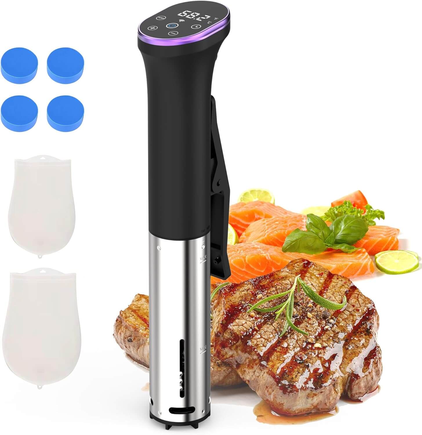 Karinear Sous Vide Machine With LED, Wifi App Control