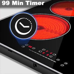 24'' Electric Cooktop with Residual Heat Indicator